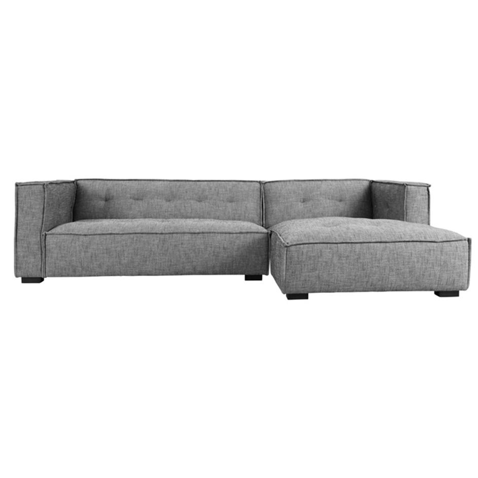 Element 2pc Sectional w/RAF Chaise Gray by Classic Home