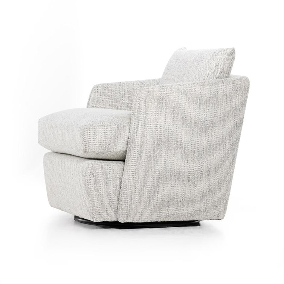 Whittaker Swivel Chair In Merino Cotton by FOUR HANDS