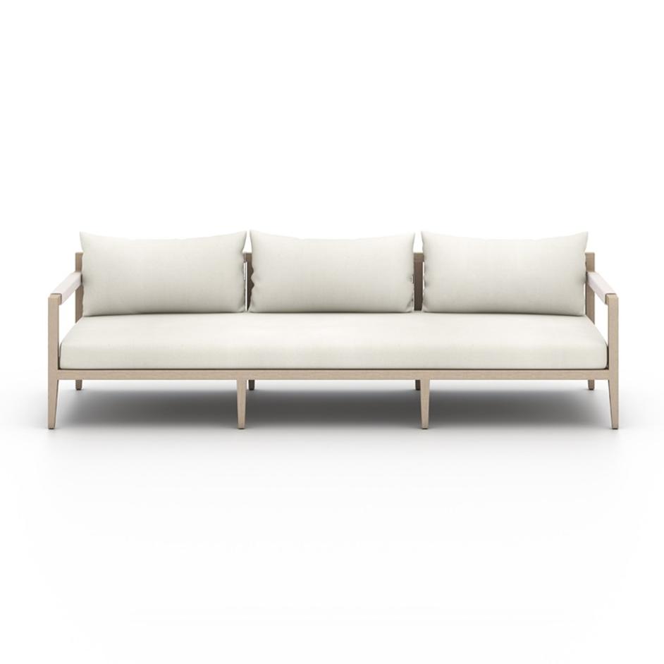 Sherwood Outdoor Sofa 93" In Washed Brown by FOUR HANDS