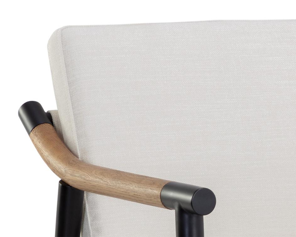 MEADOW DINING ARMCHAIR - HEATHER IVORY TWEED by Sunpan