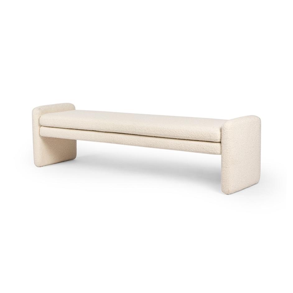 Serena Accent Bench in Durham Cream by FOUR HANDS