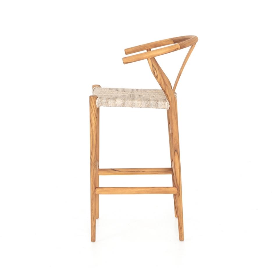 Muestra Bar Stool-Matte Sealed Teak by FOUR HANDS