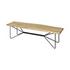 Papillion III 66L x 16W Blonde Wood And Iron Dining Bench by Mercana