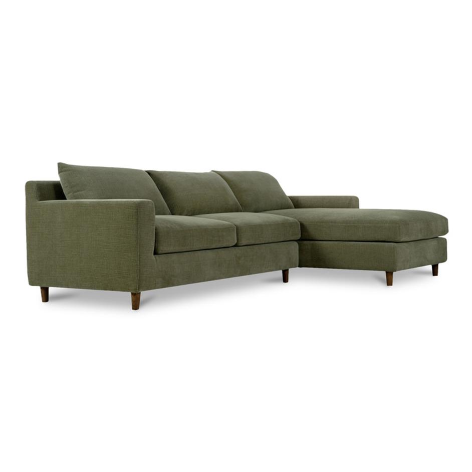 Hutton Right Sectional Olive by Moes Home