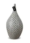 Dame Ceramic Vase in Dash Grey Matte FInish 15.5" Height by lePresent