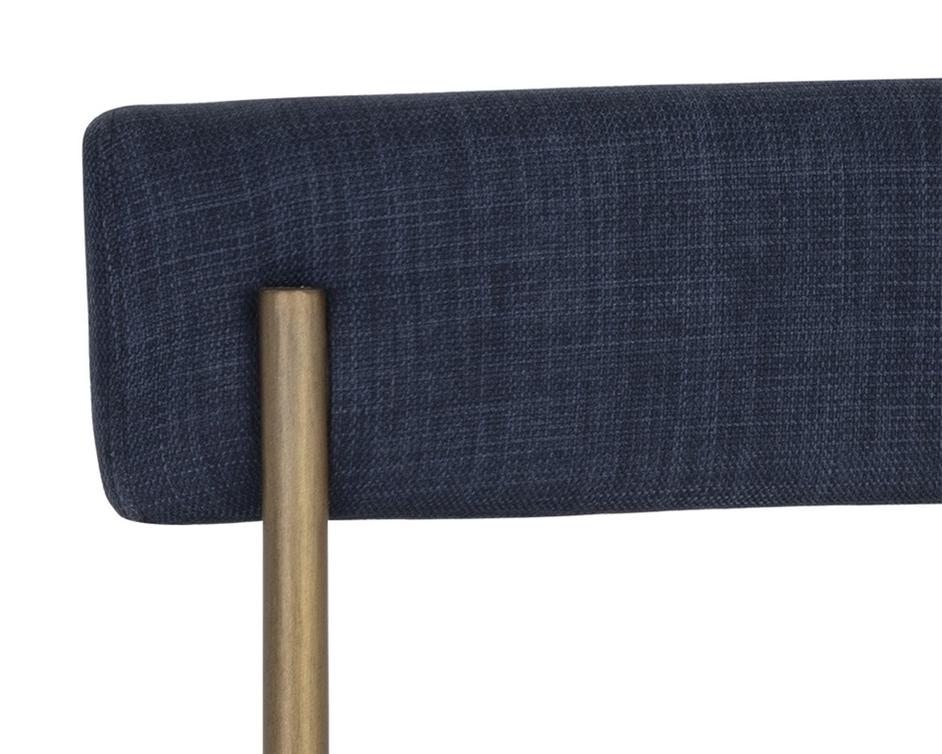 Seneca Counter Stool - Antique Brass - Arena Navy by Sunpan