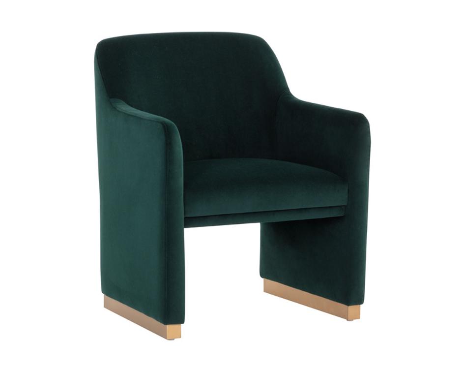 JAIME DINING ARMCHAIR - MEG DARK EMERALD by Sunpan