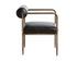 AJANI DINING ARMCHAIR - CHARCOAL BLACK LEATHER by Sunpan