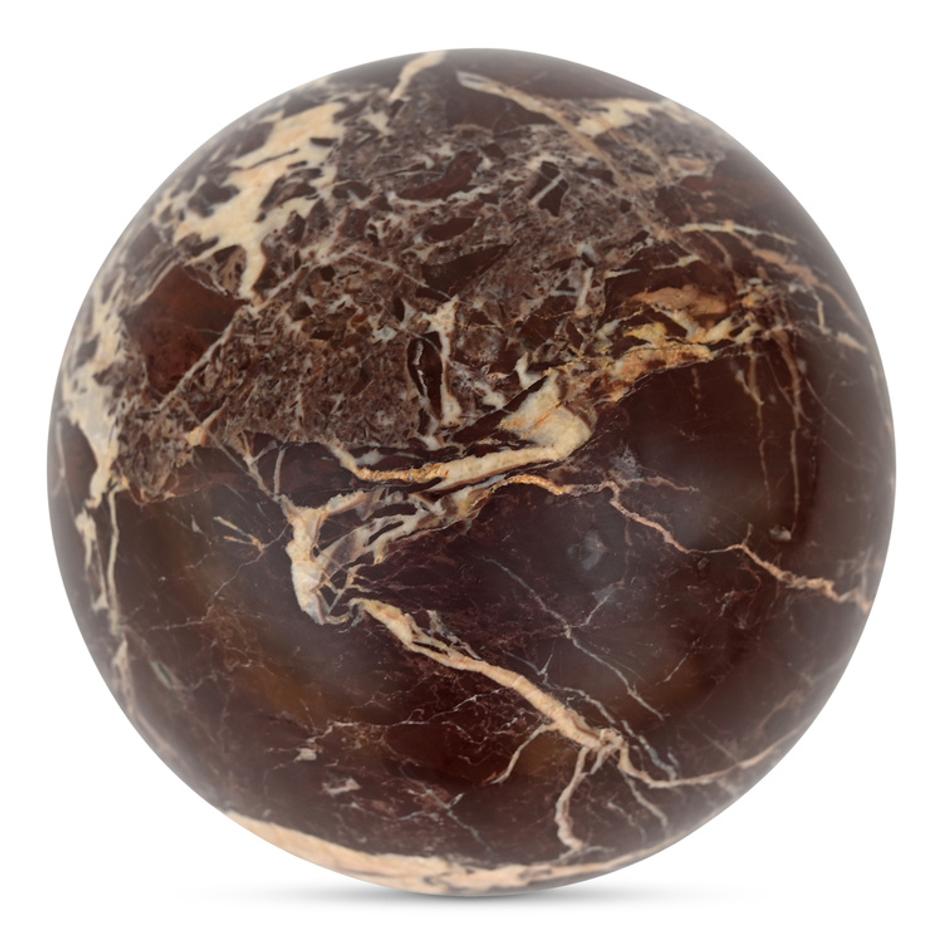 Odessa Sphere Tabletop Accent Red Levanto Marble by Moes Home