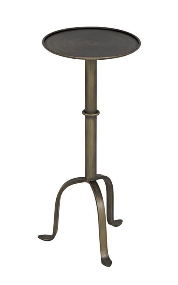 Tini Aged Brass Metal Side Table by Noir Furniture