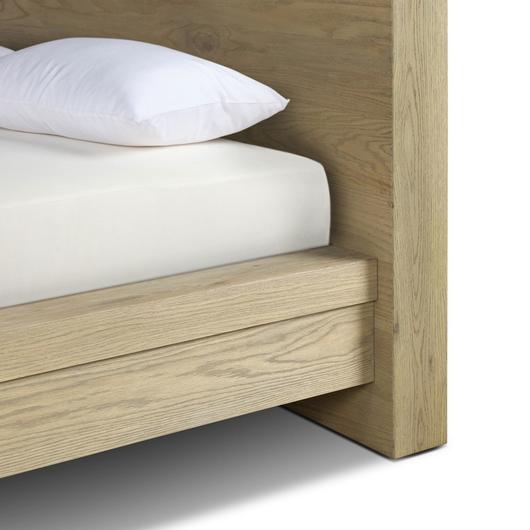 Torrington Queen Bed - Sandy Oak Resawn by Four Hands