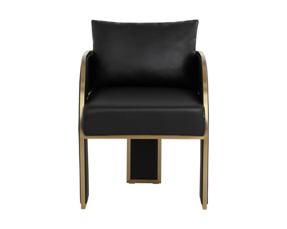 BAZ DINING ARMCHAIR - NAPA BLACK by Sunpan