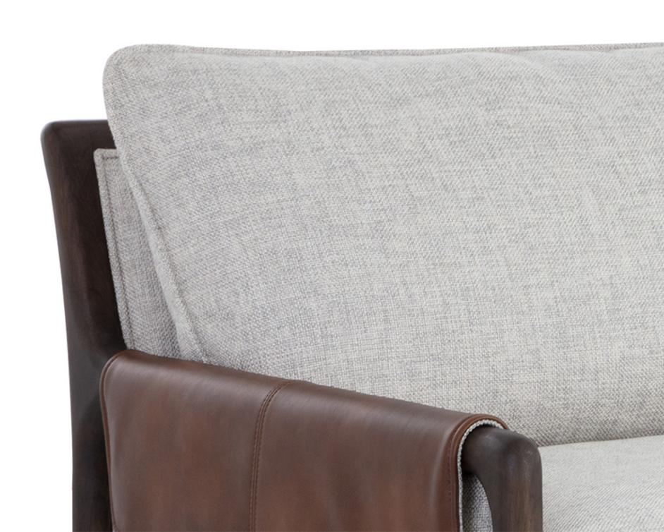 MAUTI SOFA - BROWN - VAULT FOG / BRAVO COGNAC by Sunpan