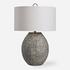 Cyprien Gray White Table Lamp by Uttermost