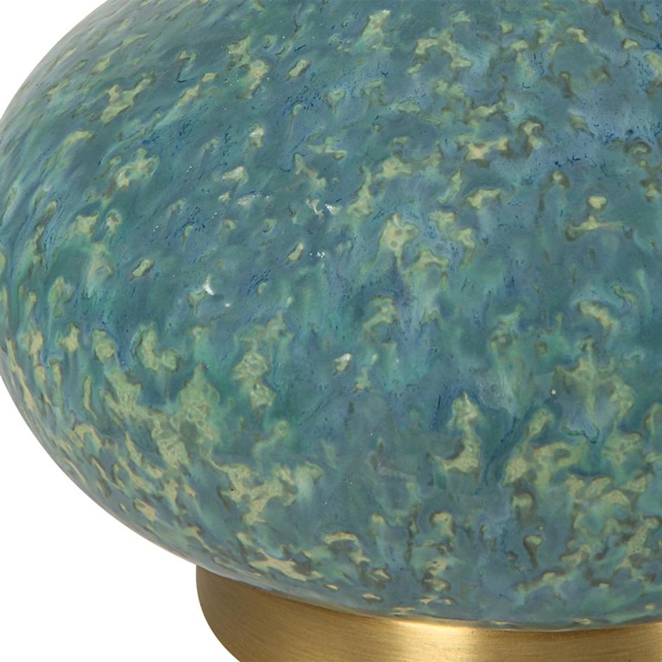 Kaimana Aged Blue Buffet Lamp by Uttermost