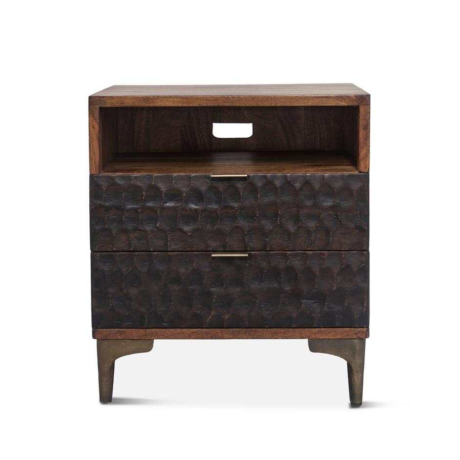 Santa Cruz Collection Two Tone Night Chest 24in by Home Trends & Design