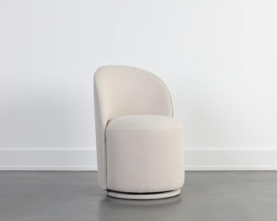 CAVOLI SWIVEL DINING CHAIR - EFFIE LINEN by Sunpan