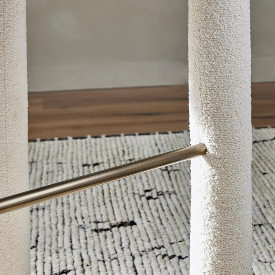 Tacova Bar Stool in Florence Cream by FOUR HANDS