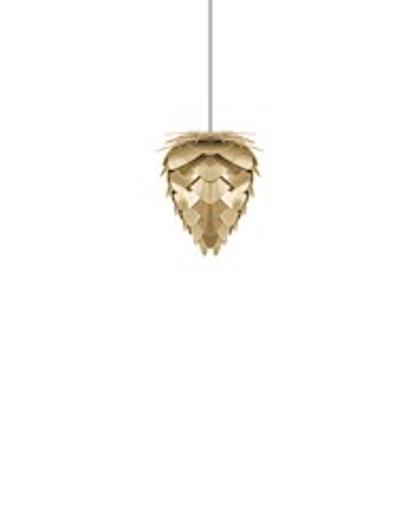 Conia Brass Medium Hardwired Pendant with Black Cord by UMAGE