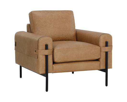 CAMUS ARMCHAIR - LUDLOW SESAME LEATHER by Sunpan