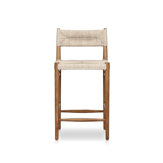 Lomas Bar + Counter Outdoor Stool - Vintage White by Four Hands