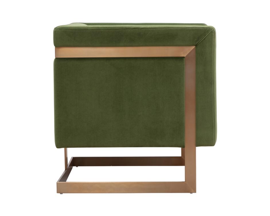 YVETTE ARMCHAIR - GOLD - MEG OLIVE by Sunpan