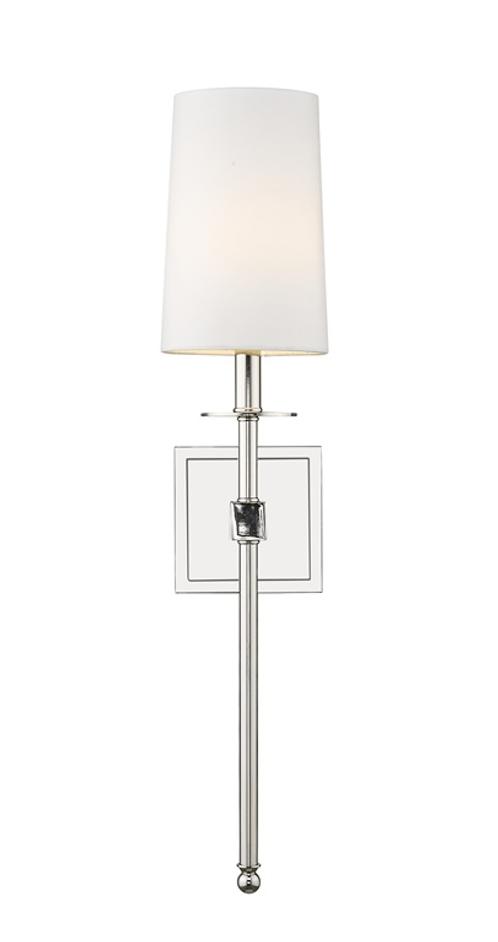 Camila 1 Light Wall Sconce in Polished Nickel Finish by Z-Lite