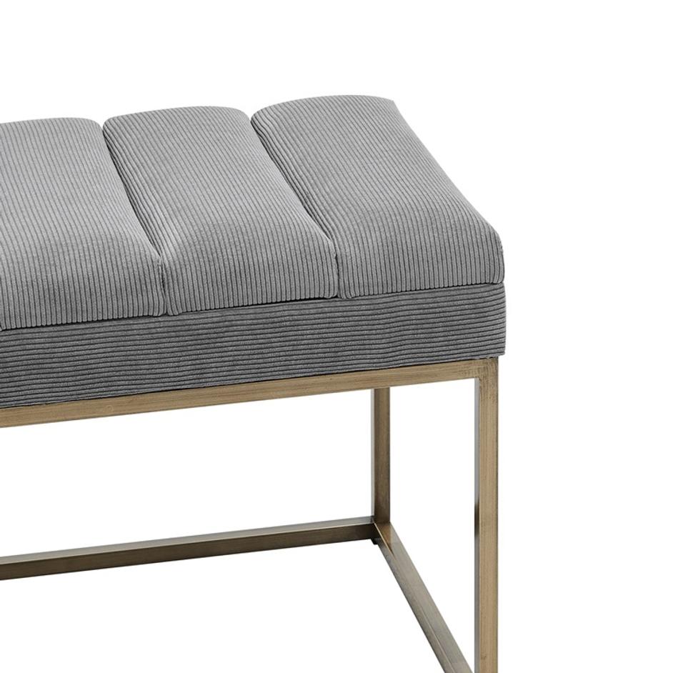 Darius Fabric Bench In Montello Gray by New Pacific Direct