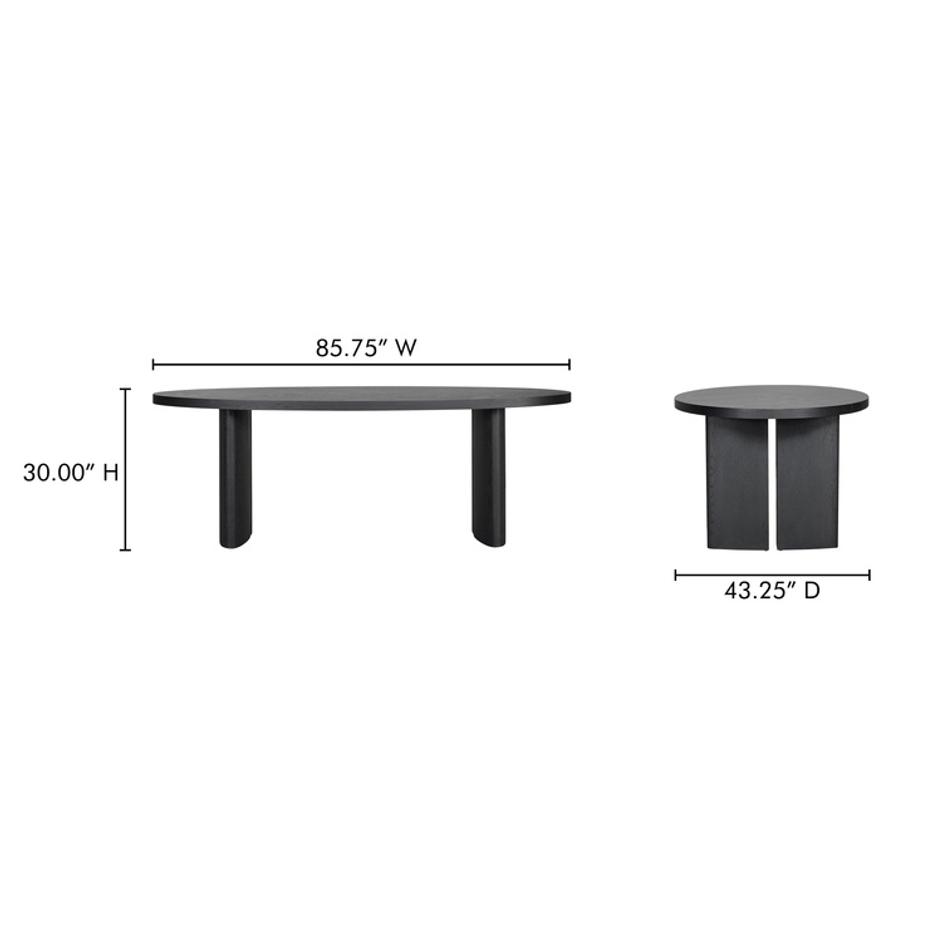William Dining Table Black by Moes Home