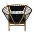 Mateo Bleached Teak Chair with Black Cotton Rope and Clear Coat Flat Finish by Noir Furniture