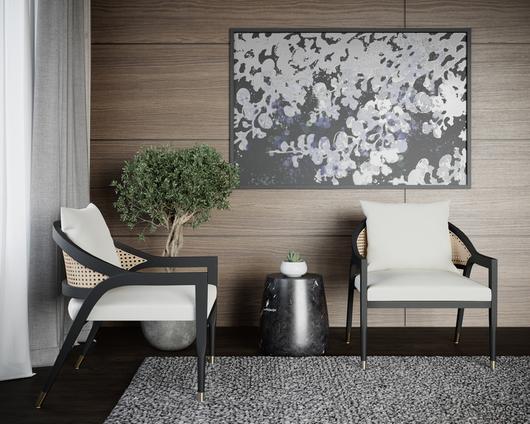 KIRSTEN LOUNGE CHAIR - LINOSO IVORY by Sunpan