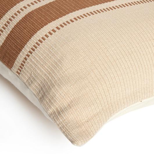 Handwoven Merido Pillow - Beige - Beige Cotton by Four Hands