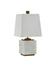 Annelore Table Lamp In White & Antique Brass by Currey & Company
