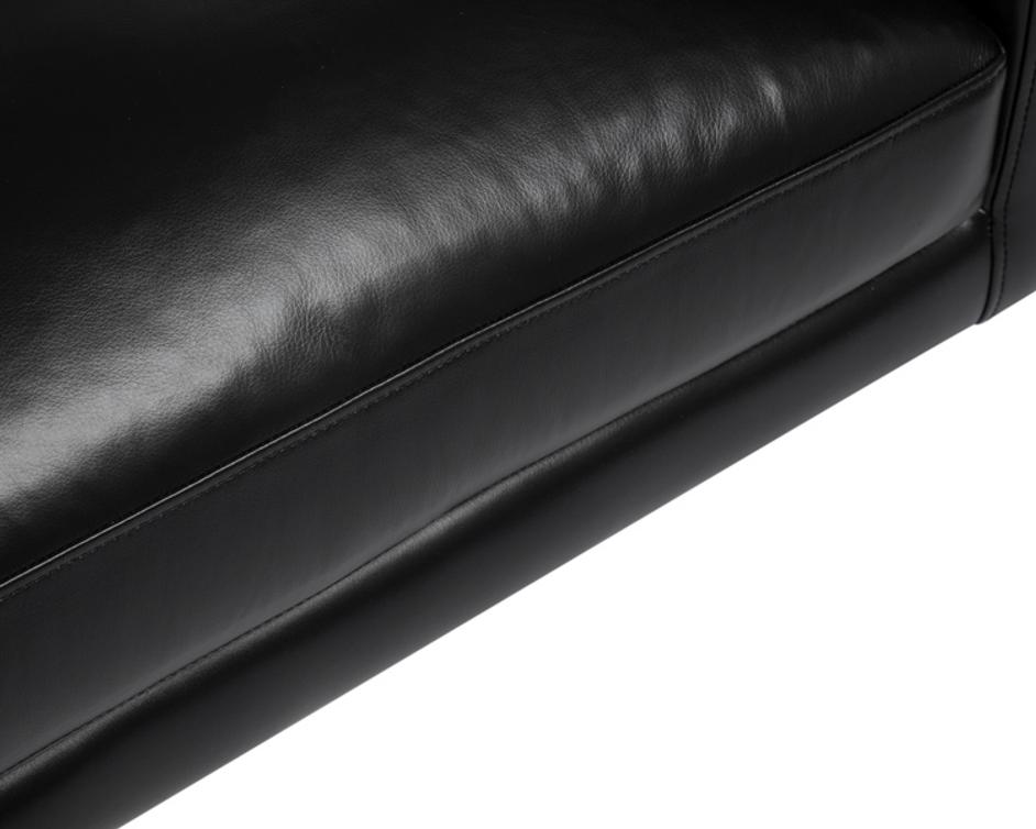 ROGERS ARMCHAIR - CORTINA BLACK LEATHER by Sunpan