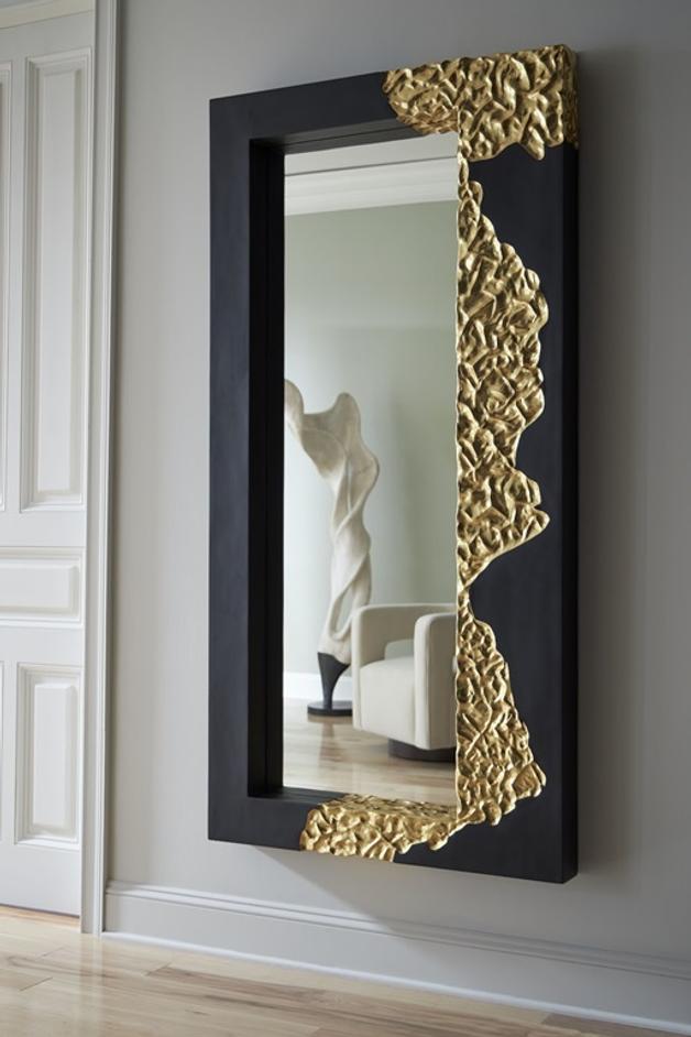 Mercury Mirror, Rectangle, Black, Gold Leaf by Phillips Collection