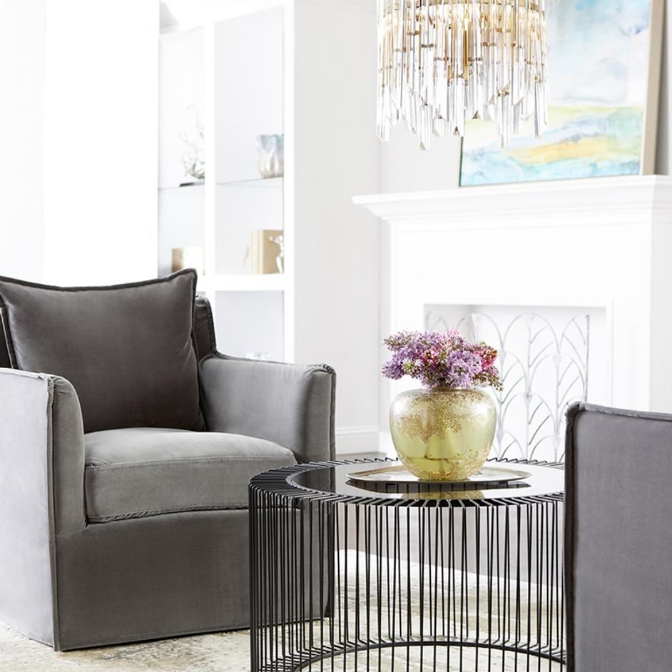 Canasta Cofee Table in Graphite by Cyan Design