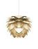 Silvia Hardwired Pendant in Brass Foil Finish with White Cord by UMAGE