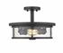 Savannah 2 Light Semi Flush Mount in Bronze Finish by Z-Lite
