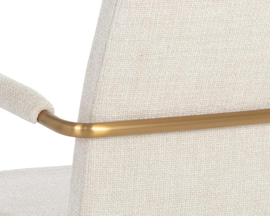 HILDA SWIVEL DINING ARMCHAIR - CHACHA CREAM by Sunpan