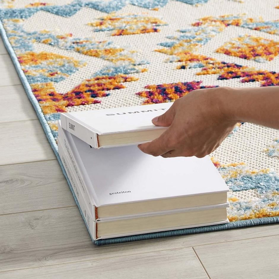 Burket Takara Abstract Diamond Moroccan Trellis 8X10 Indoor And Outdoor Area Rug In Multicolored by Modway Furniture