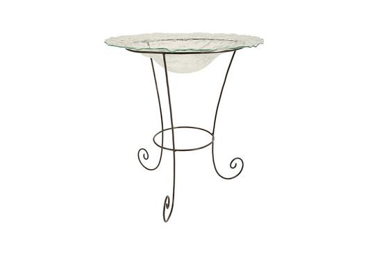 Frosted Glass Bowl on Stand, MD by PHILLIPS COLLECTION