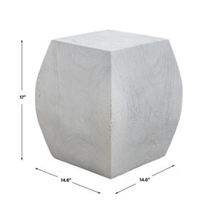Grove Ivory Wooden Accent Stool by Uttermost
