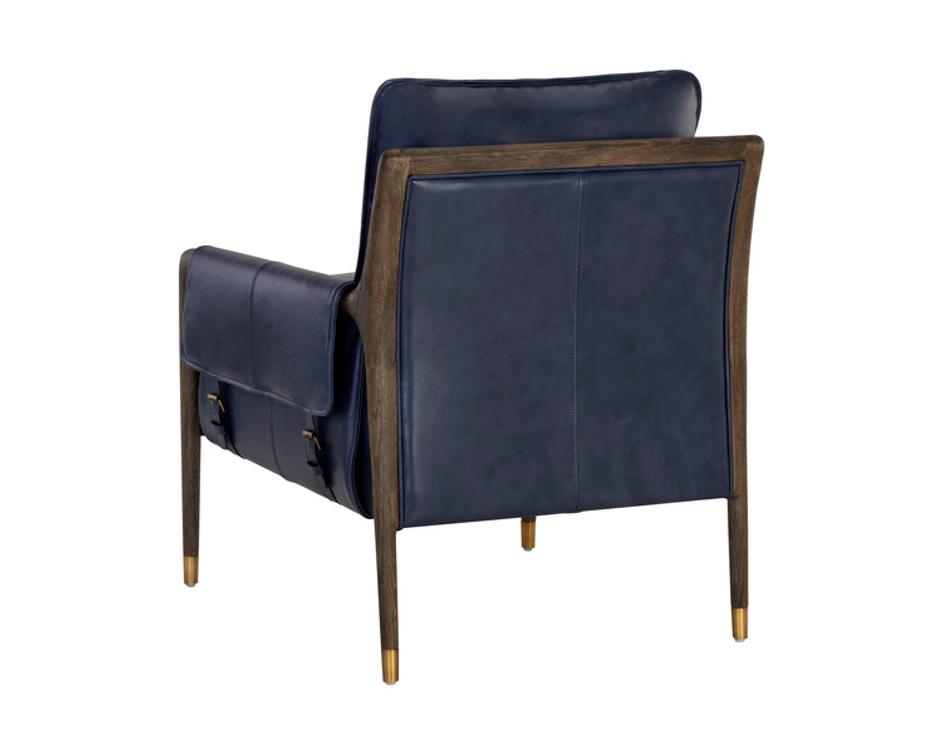 MAUTI ARMCHAIR - DISTRESSED BROWN - CORTINA INK LEATHER by Sunpan