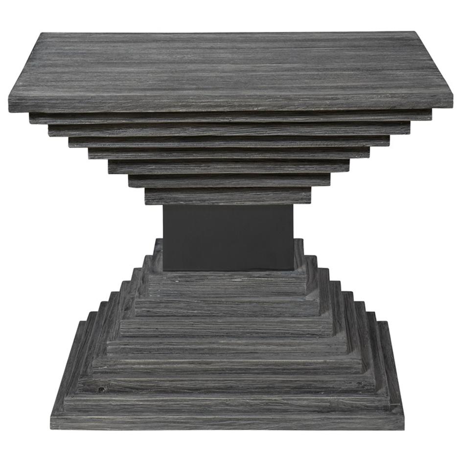 Andes Wooden Geometric Accent Table by Uttermost