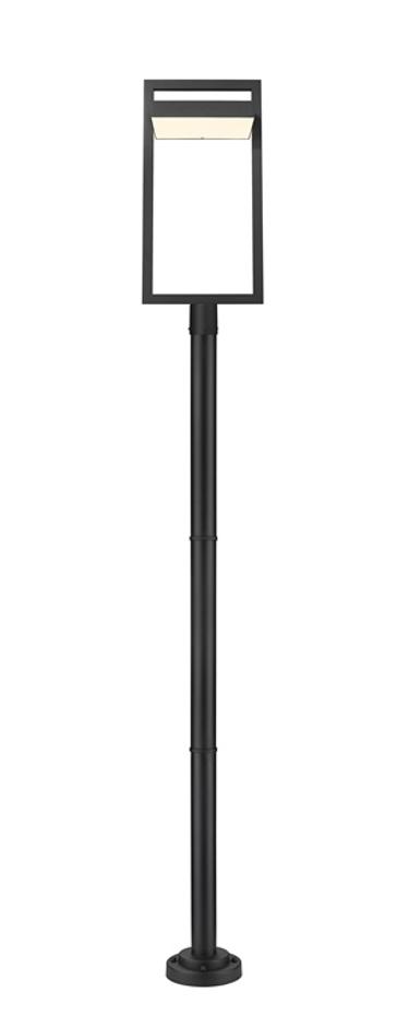 Luttrel 1 Light Outdoor Post Mounted Fixture in Black Finish by Z-Lite