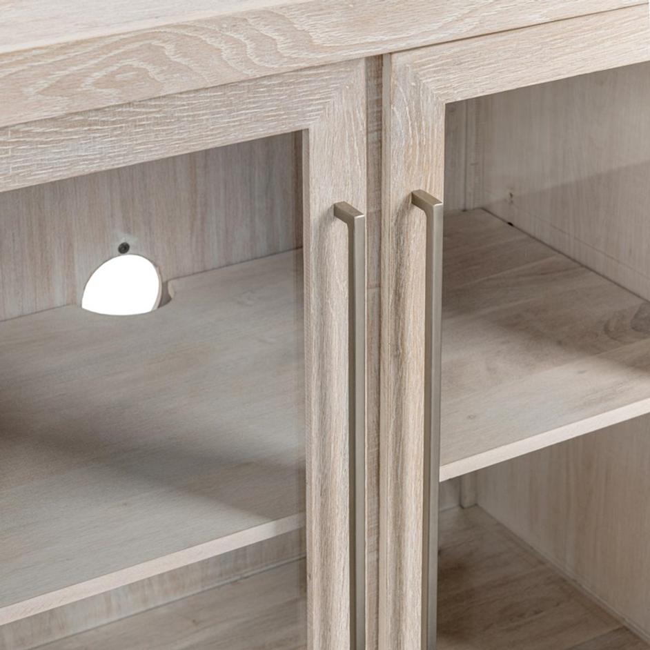 Bradley Oak Wood 6Dr Cabinet by Classic Home