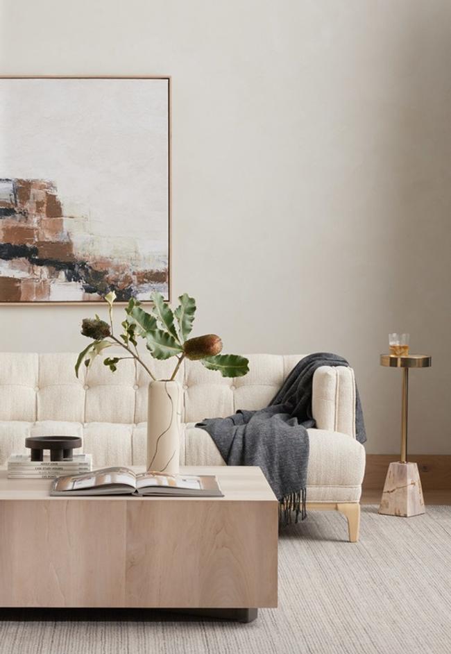 Galen End Table - Light Petrified Wood by Four Hands