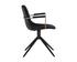 Cassius Swivel Dining Armchair - Abbington Black / Bravo Black by Sunpan