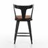 Ripley Stool W Cushion In Black Oak In Counter by FOUR HANDS