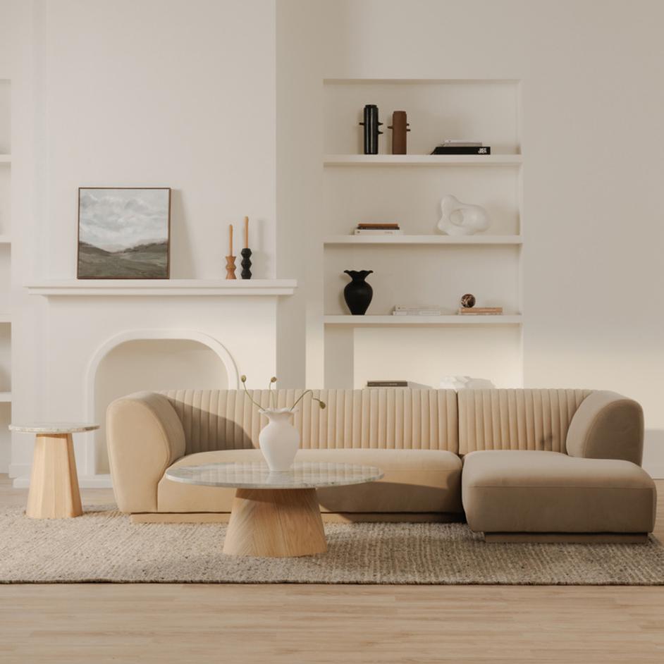 Zandro Right Sectional Beige by Moes Home